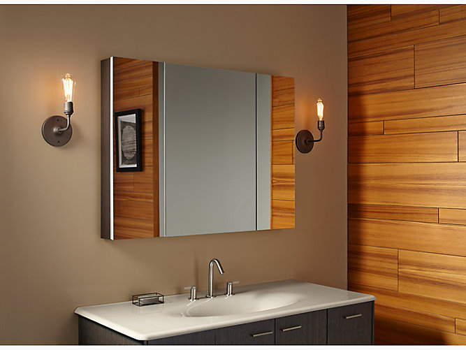 k-99010 | verdera medicine cabinet with triple mirrored doors | kohler